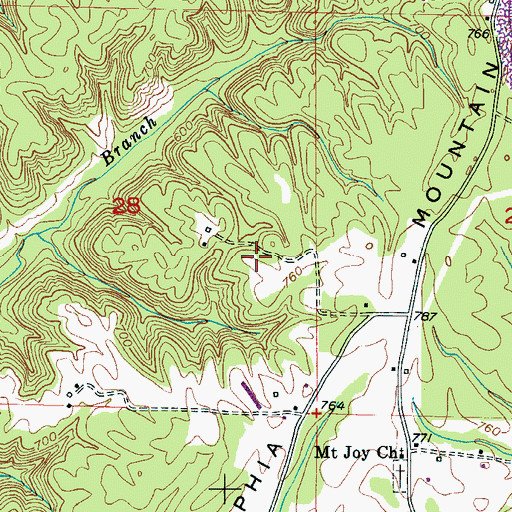 Topographic Map of Tremble Mine, AL