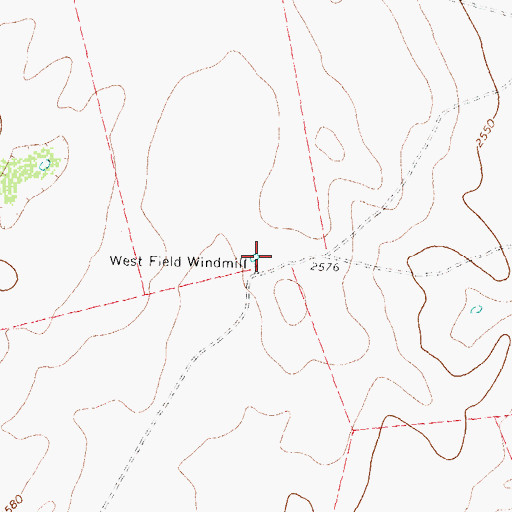 Topographic Map of West Field Windmill, TX