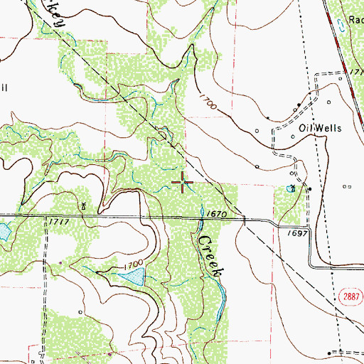 Topographic Map of West Fork Turkey Creek, TX