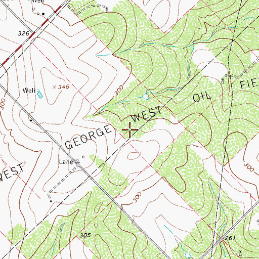 Topographic Map of West George West Oil Field, TX