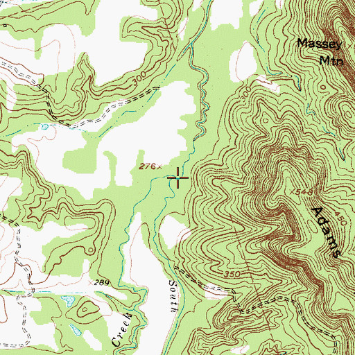 Topographic Map of West Greasy Creek, TX
