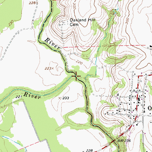 Topographic Map of West Navidad River, TX