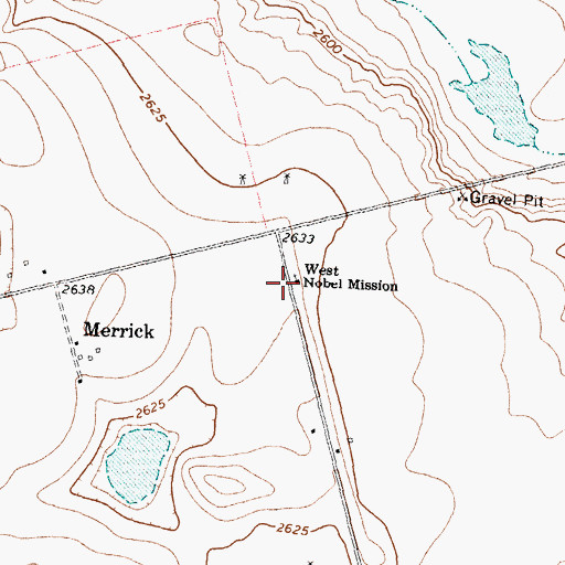 Topographic Map of West Nobel Mission, TX