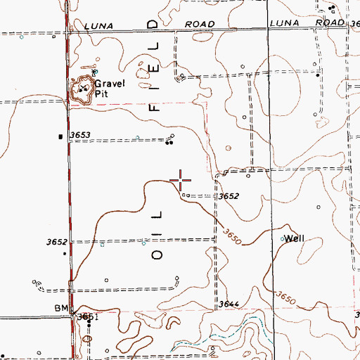 Topographic Map of West Oil Field, TX