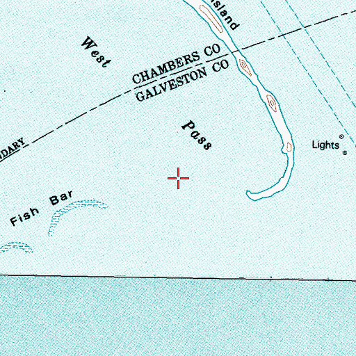 Topographic Map of West Pass, TX