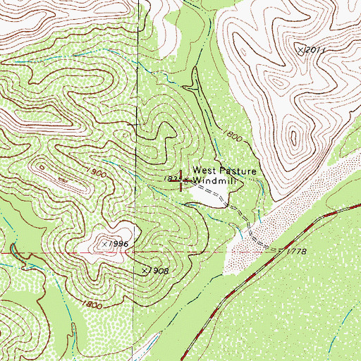 Topographic Map of West Pasture Windmill, TX