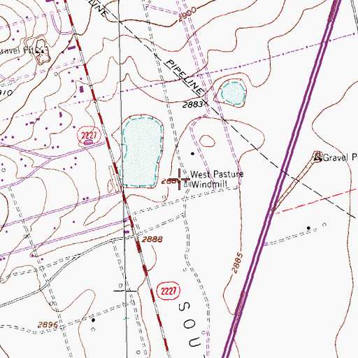 Topographic Map of West Pasture Windmill, TX