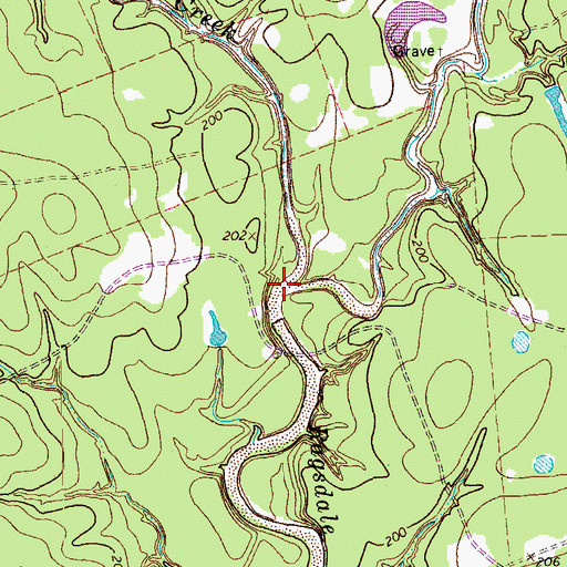 Topographic Map of West Ragsdale Creek, TX