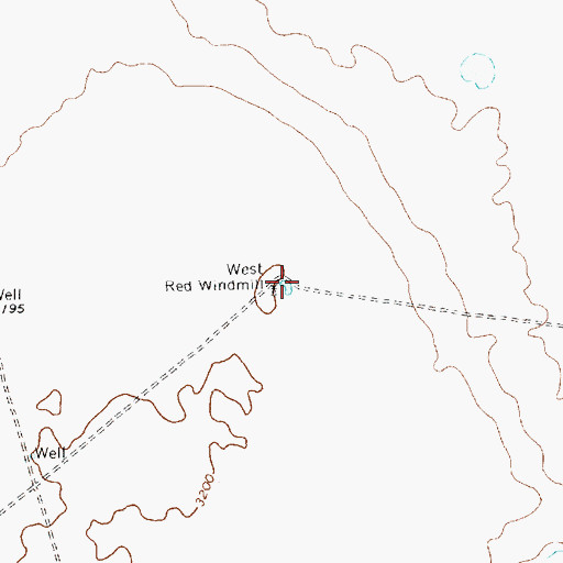 Topographic Map of West Red Windmill, TX