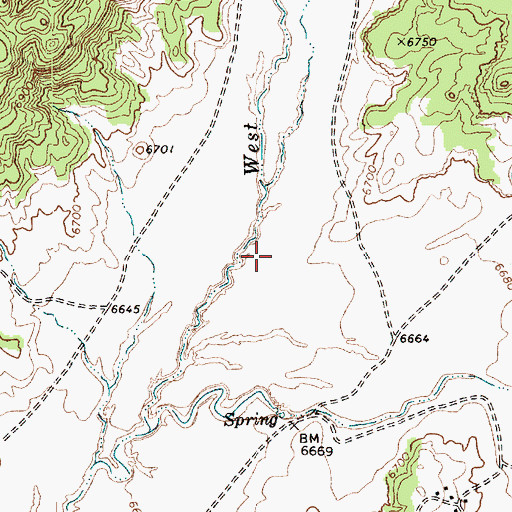 Topographic Map of West Fork Oraibi Wash, AZ