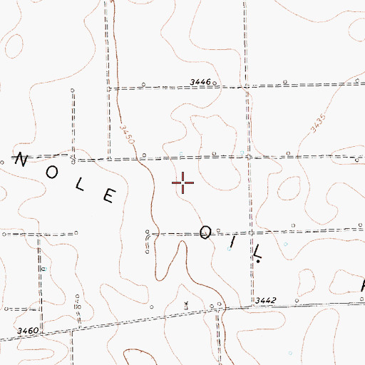 Topographic Map of West Seminole Oil Field, TX