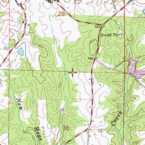Topographic Map of West Point Missionary Baptist Church, AL