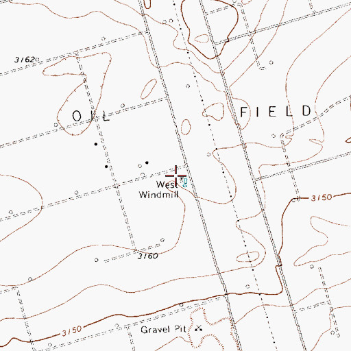 Topographic Map of West Windmill, TX