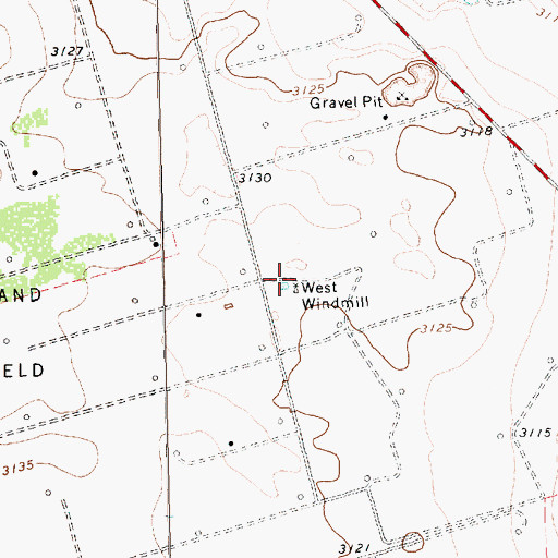 Topographic Map of West Windmill, TX