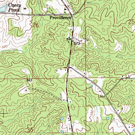 Topographic Map of Beacon, AL