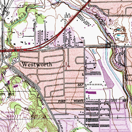 Topographic Map of Westworth, TX
