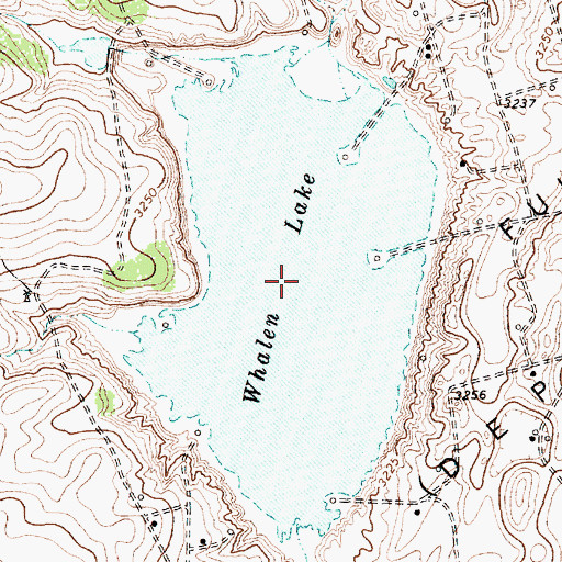 Topographic Map of Whalen Lake, TX