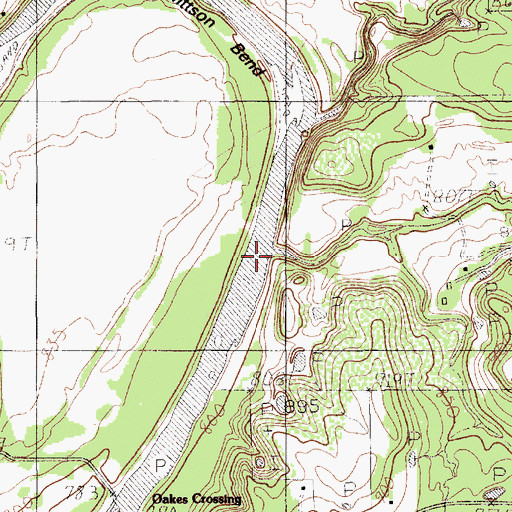 Topographic Map of Whatley Creek, TX