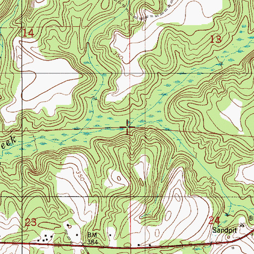 Topographic Map of Black Branch, AL