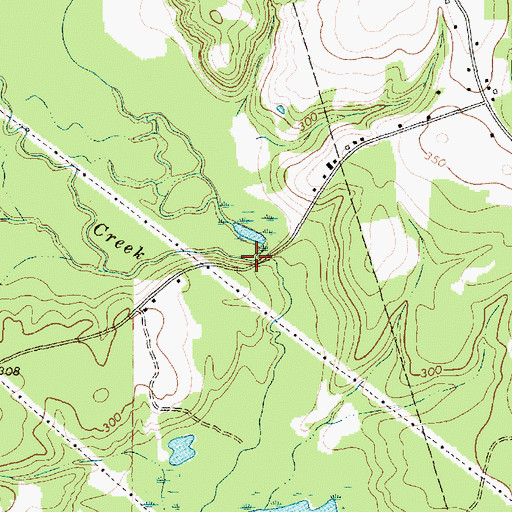 Topographic Map of Wheelus Branch, TX