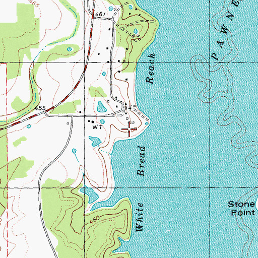 Topographic Map of White Bread Reach, TX