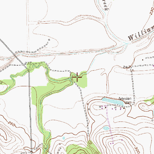Topographic Map of White Creek, TX