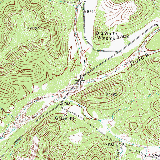 Topographic Map of White Draw, TX