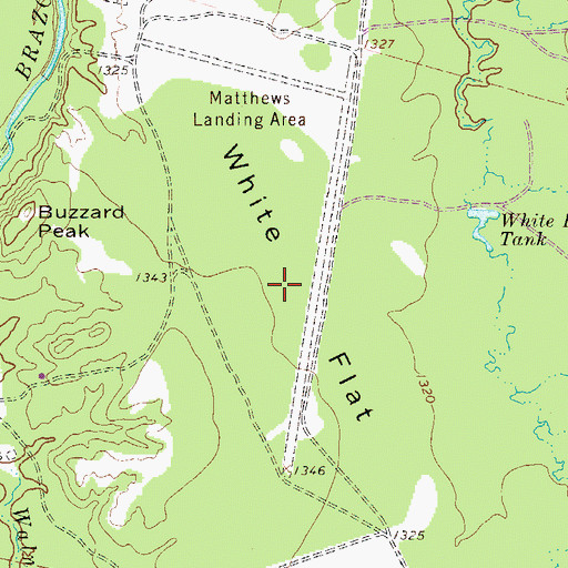 Topographic Map of White Flat, TX