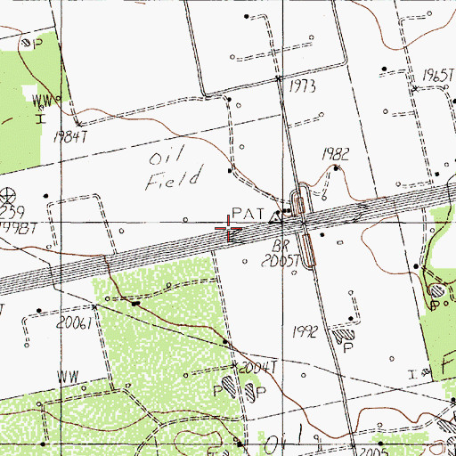 Topographic Map of White Flat Oil Field, TX