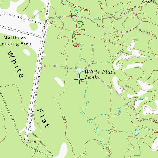 Topographic Map of White Flat Tank, TX