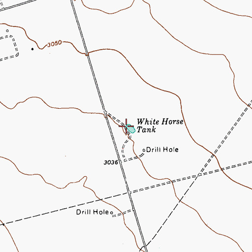 Topographic Map of White Horse Tank, TX