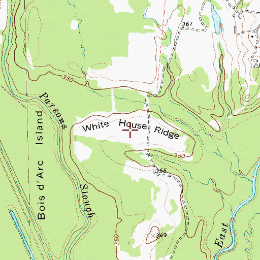 Topographic Map of White House Ridge, TX