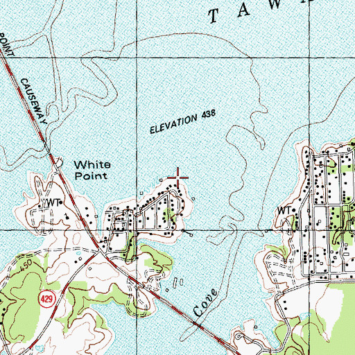 Topographic Map of White Point, TX
