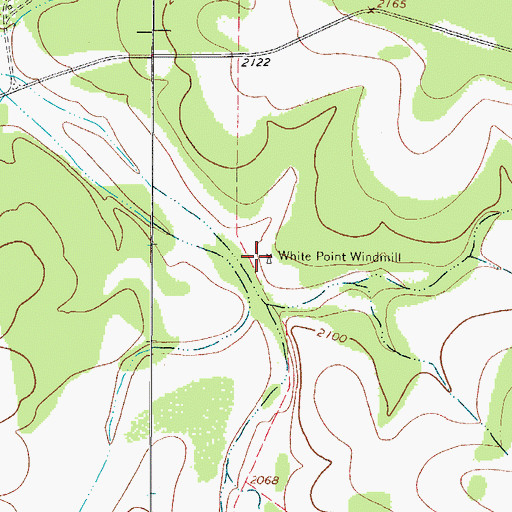 Topographic Map of White Point Windmill, TX