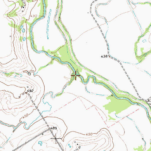 Topographic Map of White Rock Branch, TX