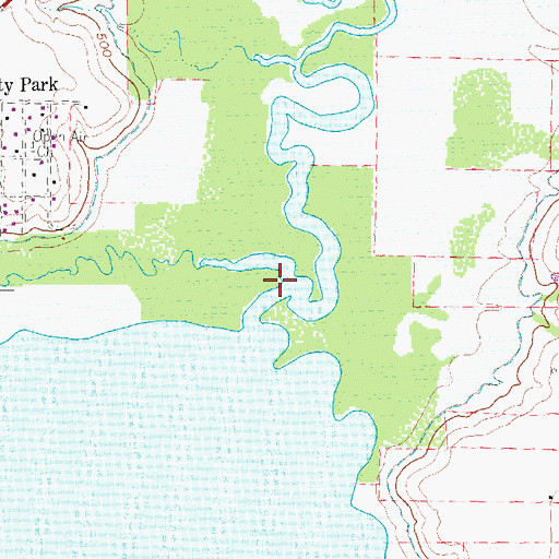 Topographic Map of White Rock Creek, TX