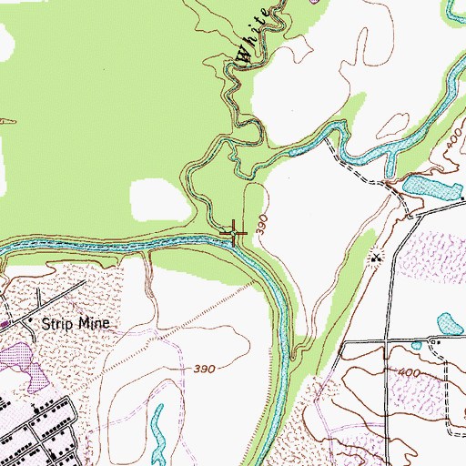 Topographic Map of White Rock Creek, TX