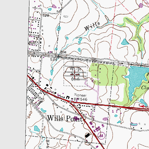 Topographic Map of White Rose Cemetery, TX