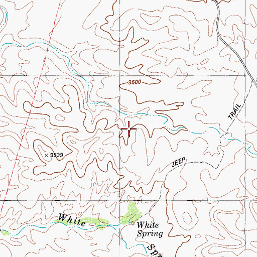 Topographic Map of White Spring, TX