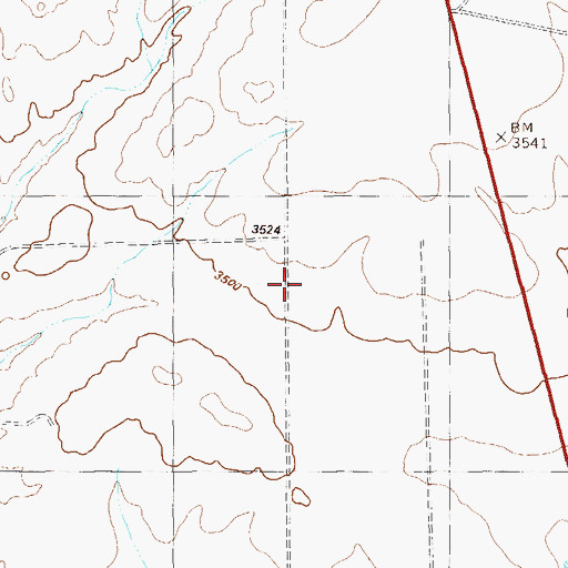 Topographic Map of White Trail, TX