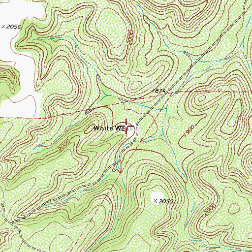 Topographic Map of White Well, TX