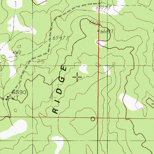 Topographic Map of Pinnacle Ridge, AZ