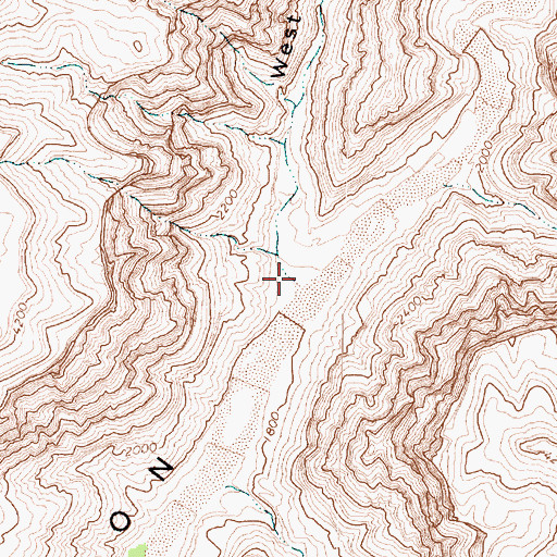 Topographic Map of West Fork Separation Canyon, AZ