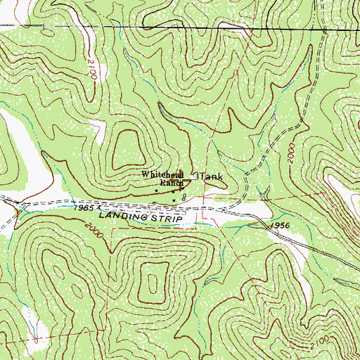 Topographic Map of Whitehead Ranch, TX