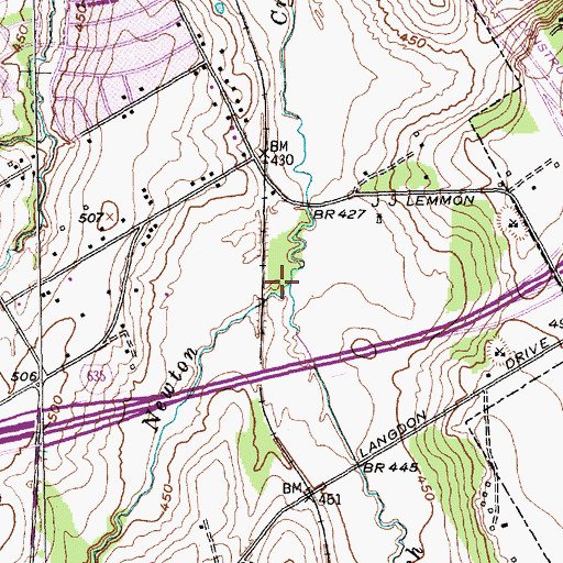 Topographic Map of Whites Branch, TX