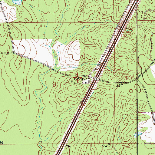Topographic Map of Ebenezer Cemetery, AL