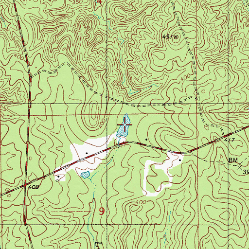 Topographic Map of English Pond, AL