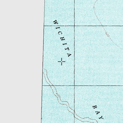 Topographic Map of Wichita Bay, TX