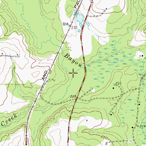 Topographic Map of Wilburn Creek, TX