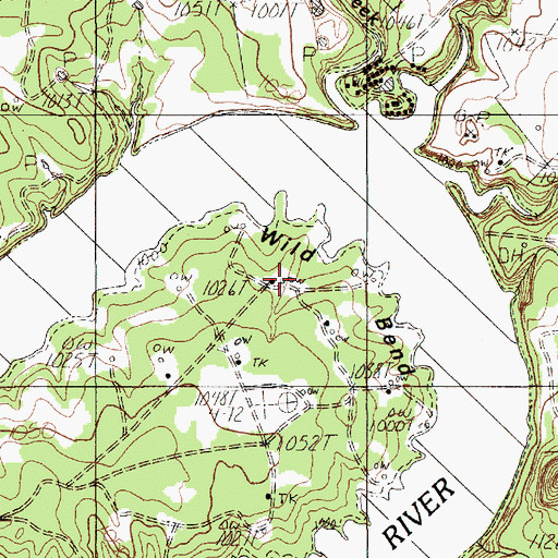 Topographic Map of Wild Bend, TX